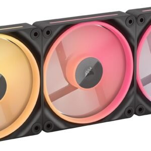 Lot de 3 Ventilateurs de boitier Corsair iCue Link LX RGB - 12cm (Noir)