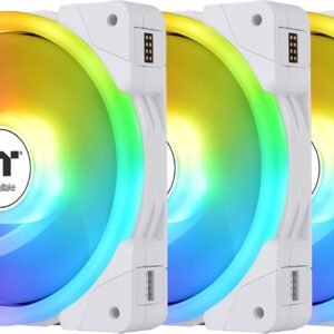 Lot de 3 Ventilateurs de boitier Thermaltake SwaFan EX RGB - 12cm (Blanc)