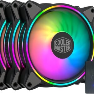 Lot de 3 Ventilateurs de boitier Cooler Master MasterFan MF120 Halo 3in1 RGB 12cm (Noir)