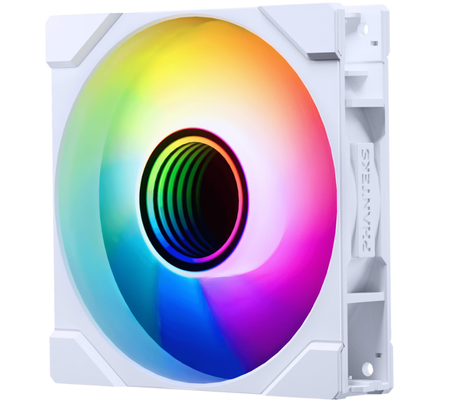 Ventilateur de boitier Phanteks M25 Gen2 Reverse RGB - 12cm (Blanc)