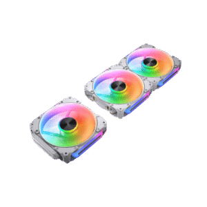 Lot de 3 Ventilateurs de boitier Cougar Apolar RGB - 12cm (Blanc)