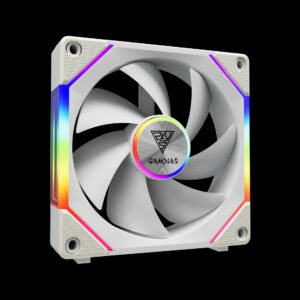 Ventilateur de boitier Gamdias Aeolus P2 RGB - 12cm (Blanc)