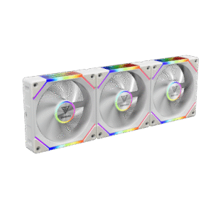 Lot de 3 Ventilateurs de boitier Gamdias Aeolus P2 RGB - 12cm (Blanc)