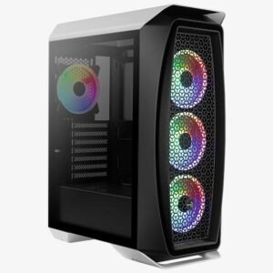 Boitier Moyen Tour ATX AeroCool Aero One Duo RGB avec panneau vitré (Blanc)