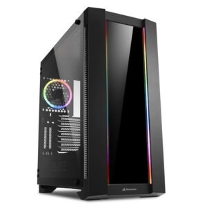 Boitier Moyen Tour ATX Sharkoon Elite Shark CA200G RGB avec panneaux vitrés (Noir)