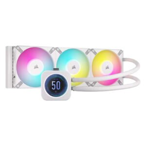 Kit Watercooling AIO Corsair iCue H150i Elite LCD XT RGB - 360mm (Blanc)