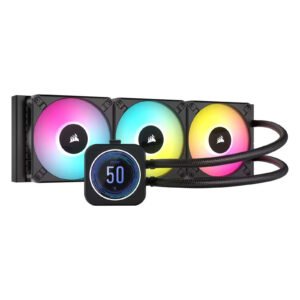 Kit Watercooling AIO Corsair iCue H150i Elite LCD XT RGB - 360mm (Noir)