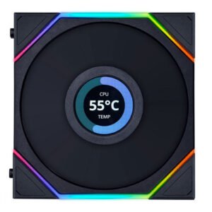 Ventilateur de boitier Lian Li Uni Fan TL LCD Reverse RGB - 12cm (Noir)