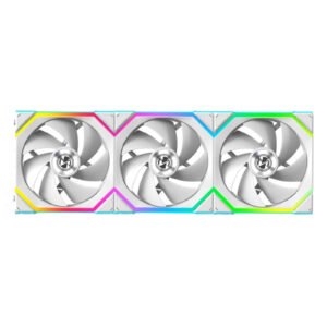 Lot de 3 Ventilateurs de boitier Lian Li Uni Fan SL Wireless Reverse RGB - 12cm (Blanc)