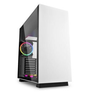 Boitier Moyen Tour ATX Sharkoon Pure Steel RGB avec panneau vitré (Blanc)
