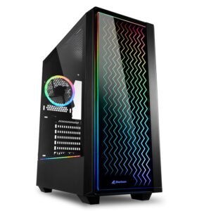 Boitier Moyen Tour ATX Sharkoon Lit 200 RGB avec panneaux vitrés (Noir)