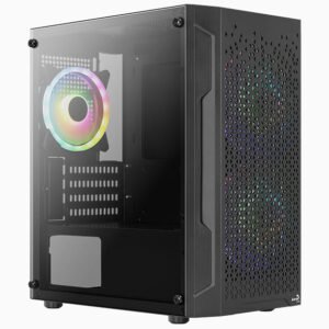 Boitier Mini Tour Micro ATX AeroCool Trinity Mini RGB avec panneau vitré (Noir)
