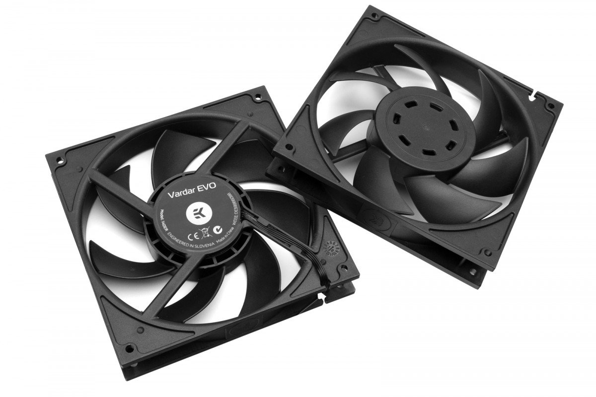 Lot de 2 Ventilateurs de boitier Ekwb EK-Vardar Evo 140ER BB 14cm (Noir)