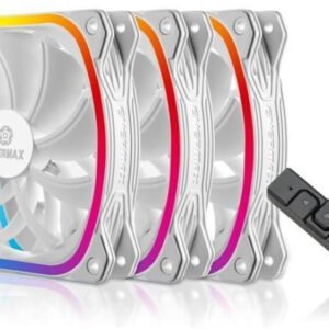 Lot de 3 Ventilateurs de boitier Enermax SquA RGB - 120mm (Blanc)