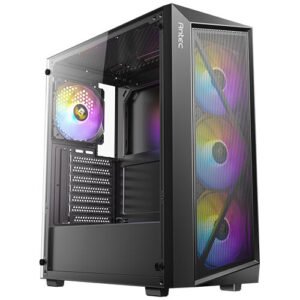 Boitier Moyen Tour ATX Antec AX67 RGB avec panneau vitré (Noir)