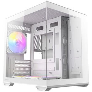 Boitier Mini Tour Micro-ATX Antec CX60M RGB avec panneaux vitrés (Blanc)