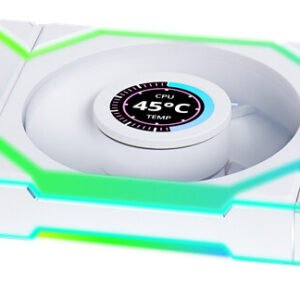 Lot de 3 Ventilateurs de boitier Lian Li Uni Fan SL Wireless LCD Reverse RGB - 12cm (Blanc)