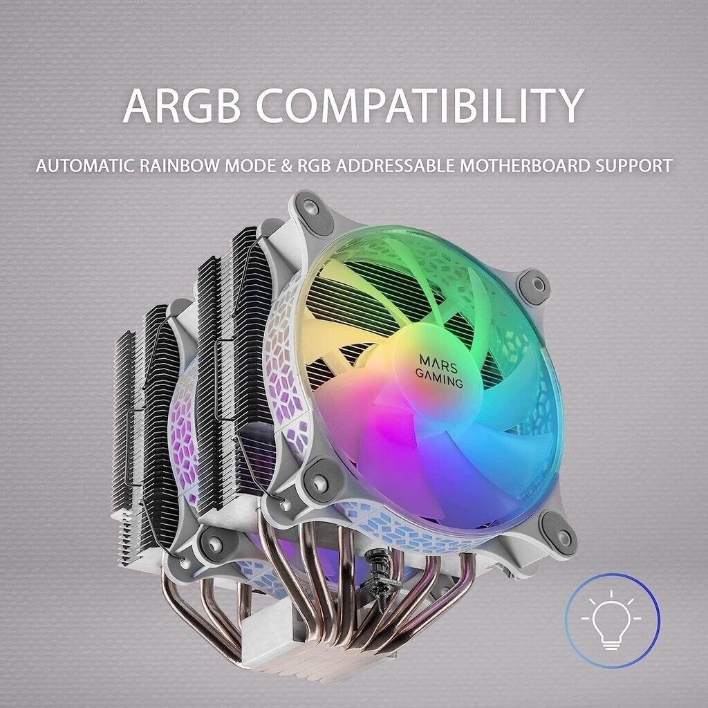 Ventilateur pour processeur Mars Gaming MCPU-XT RGB (Blanc)