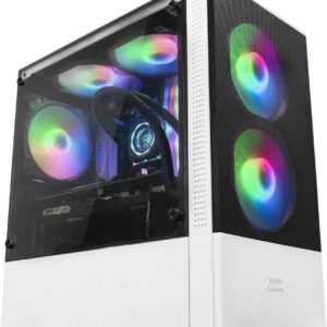 Boitier Mini Tour Micro ATX Mars Gaming MCZ RGB avec panneau vitré (Blanc)
